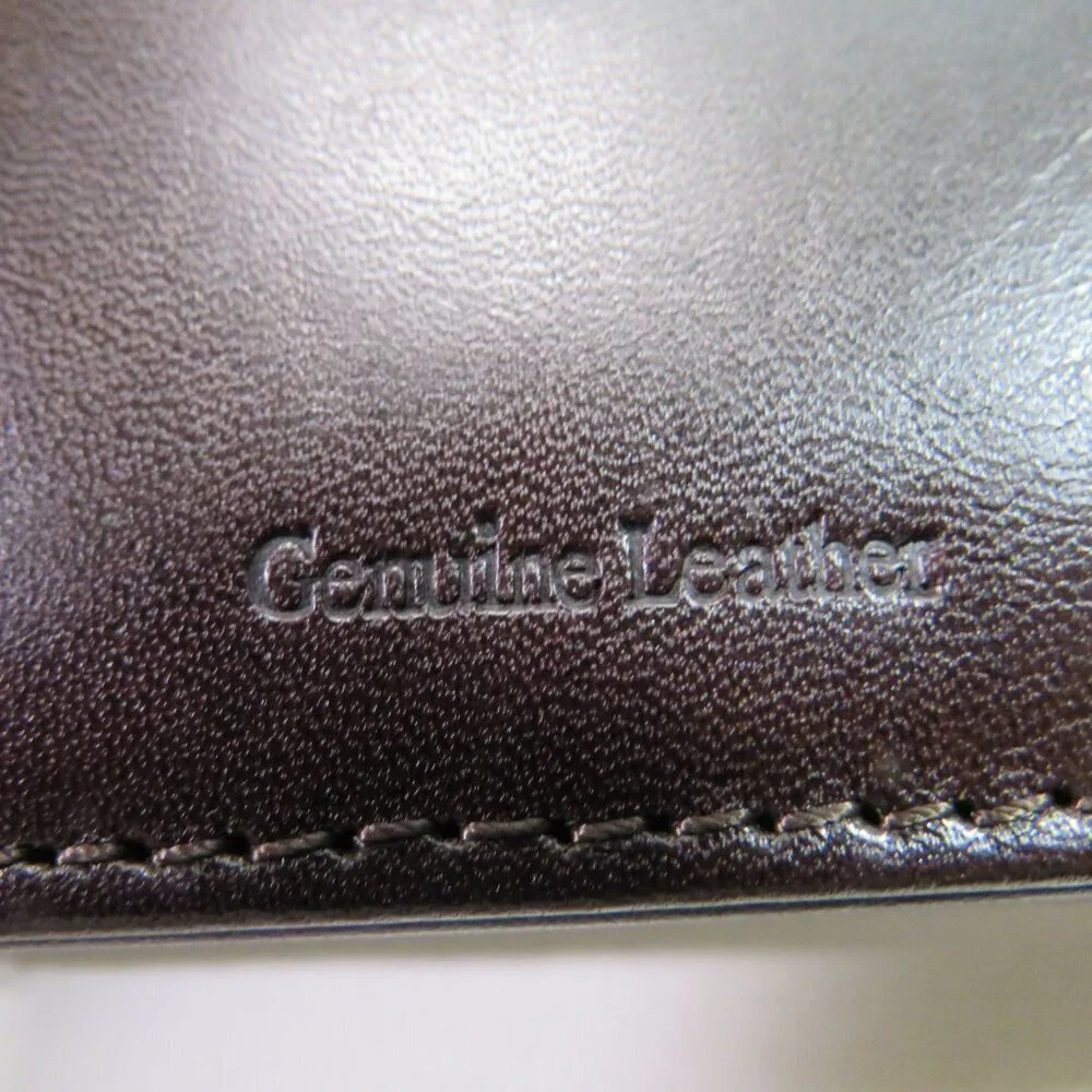 Vtg Cutter and Buck Genuine Leather Travel Wallet w Large Pocket & Notepad w Box